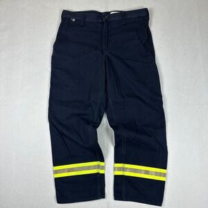 Carhartt FR Flame Resistant Reflective Navy Work‎ Pants Mens 34x28